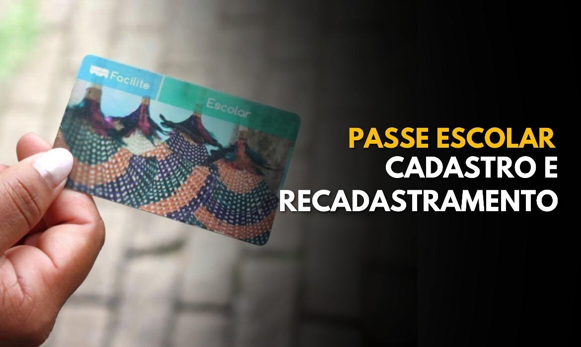 Educação inicia cadastro e recadastramento do Passe Escolar para 2026