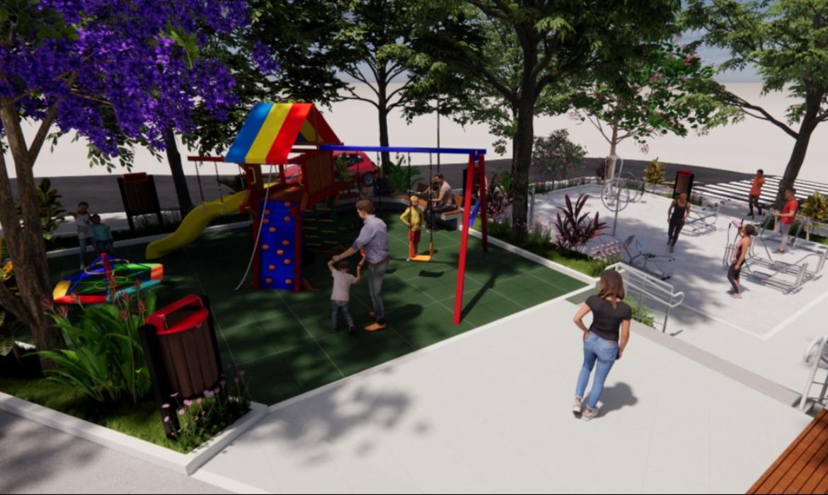 Orçamento Cidadão: assinada a Ordem de Serviço para a obra de reforma e revitalização da Praça do Vila Nova