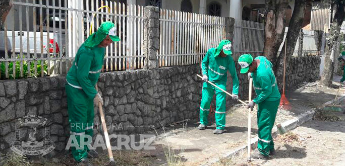 Aracruz regulariza limpeza pública