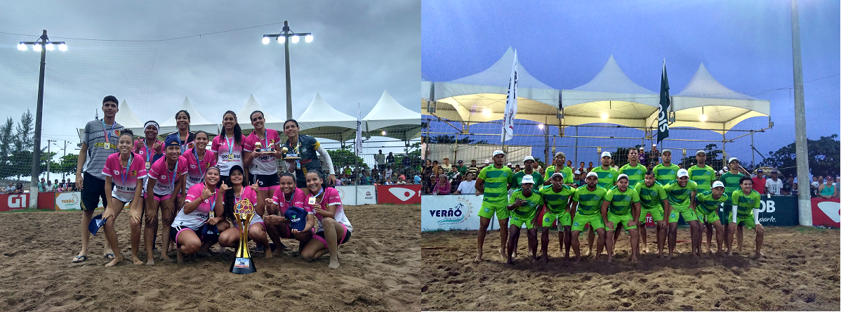 Sport Bike (feminino) e Santa Cruz/Chape (masculino) são os grandes campeões do Torneio de Beach Soccer Verão 2018