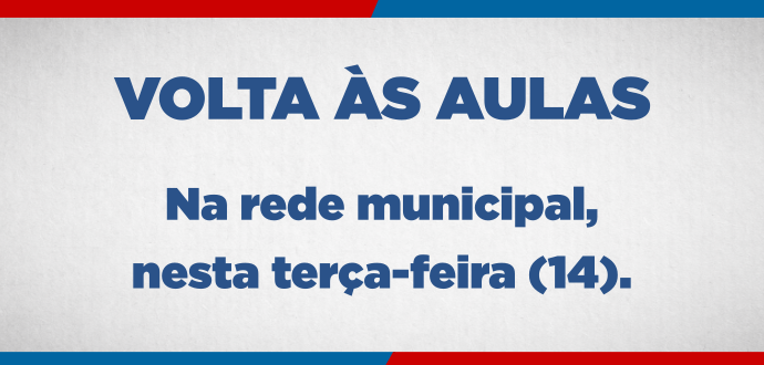 Tem início nesta terça-feira (14/02), as aulas na rede municipal em Aracruz